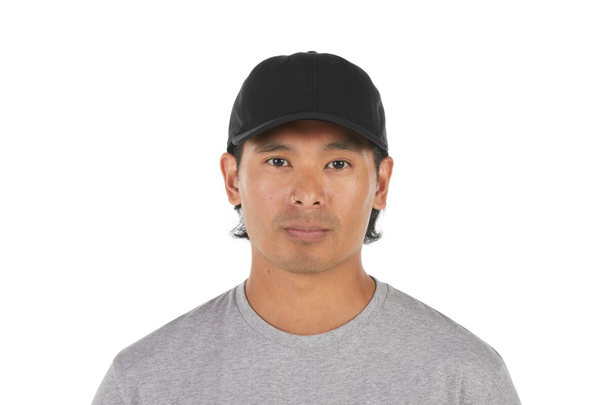 recycled-poly-dad-hat-d8 WebPDP-HAT004002_Recycled_Poly_Dad_Hat_Black_Studio_Harper_Studios_0723_Front__HAT004002OS.jpg